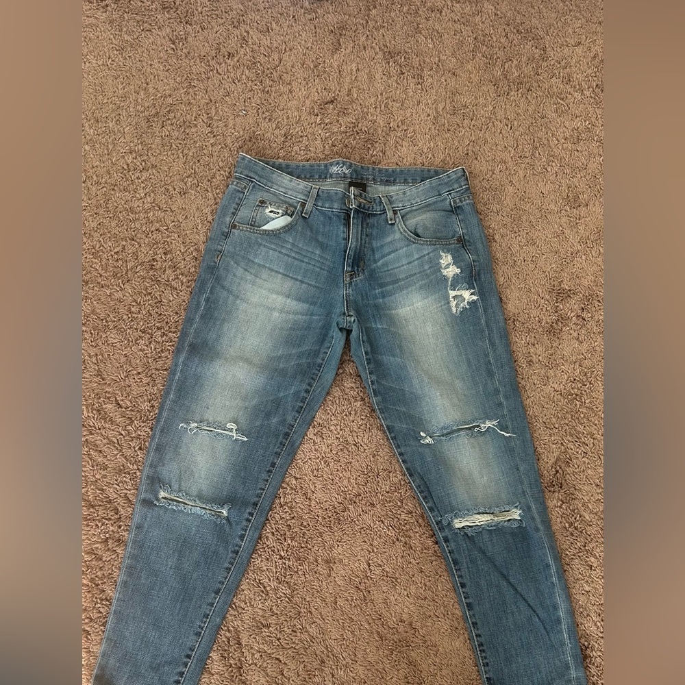 Mossimo Supply Co. Distressed Blue Denim Jeans